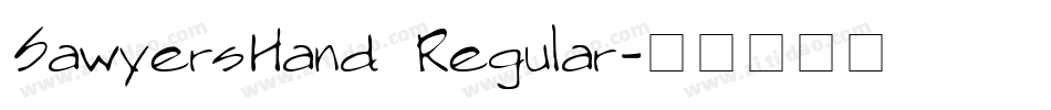 SawyersHand Regular字体转换